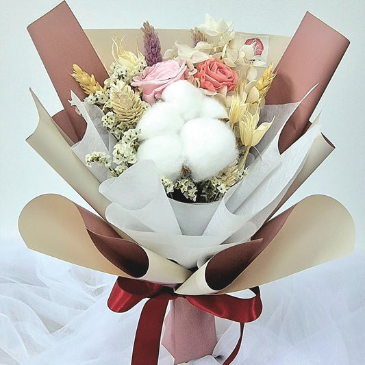 Bouquet (Pink Preserved Rose) - Handcrafted Gifts