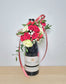 Red Wine with our specially curated Flower Arrangement