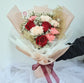 Bouquet - Pink Carnations & Red Roses