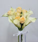 Bridal - White Calla Lilies & Peach Roses