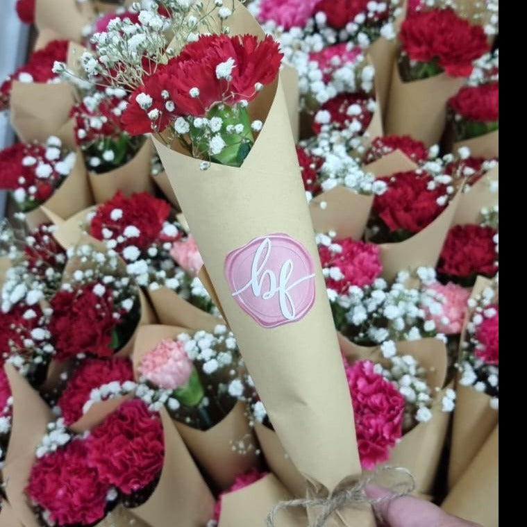 (Bundle) Single Stalk - Carnation with Baby Breath (from $6.00 per stalk)